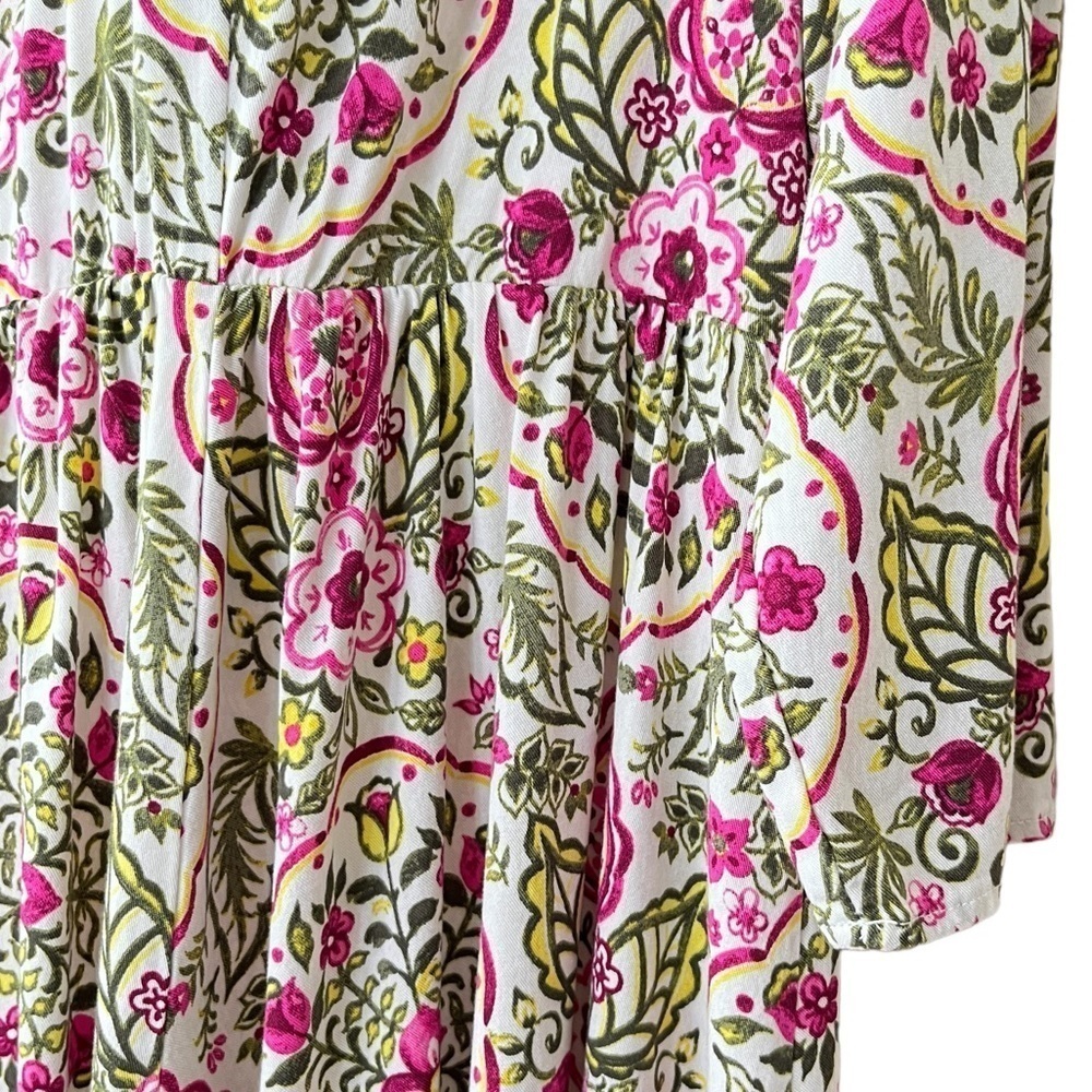 Torrid Ivory Floral Print Challis Skater Dress Size 00 (Size 10 M/L) - Picture 6 of 9